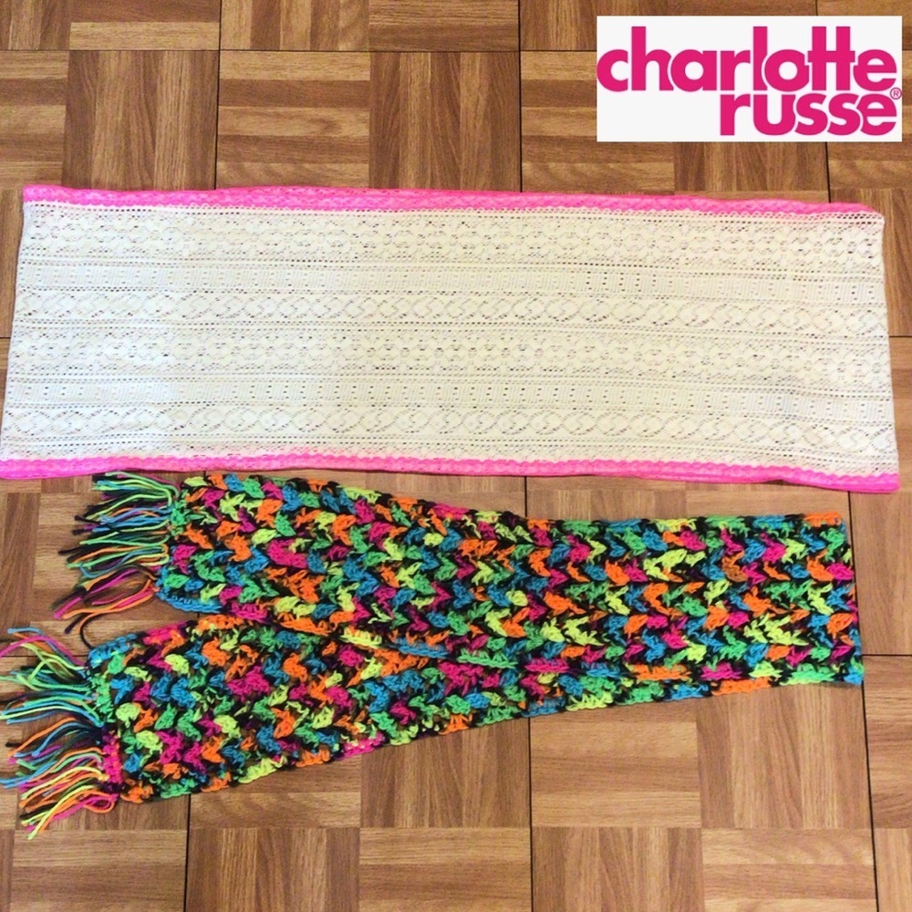 (2) Charlotte Russe & Handmade Crocheted Scarfs